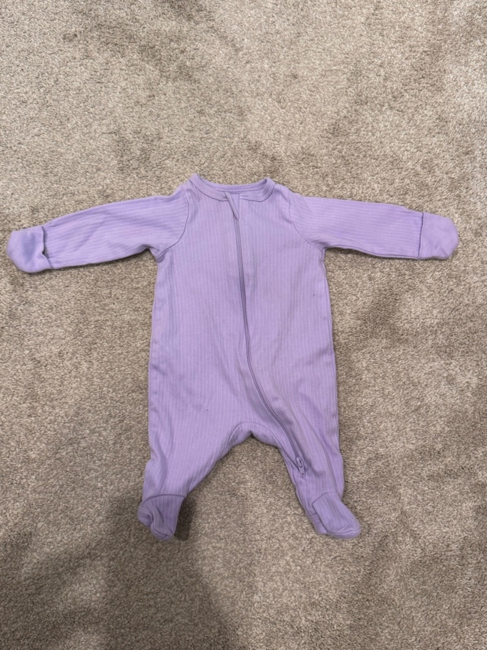 wonder nation Lilac Ribbed Footed One-Piece